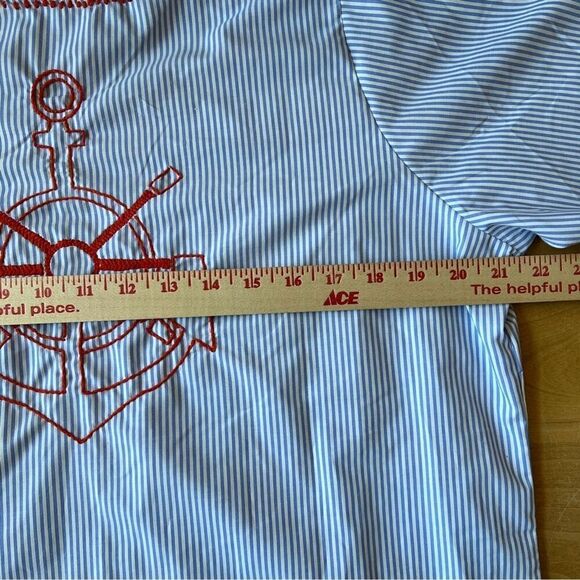 GRETCHEN SCOTT TUNIC SWIM COVERUP SAILOR NAUTICAL COASTAL GRANDMA NWT WOMENS M - Picture 7 of 13